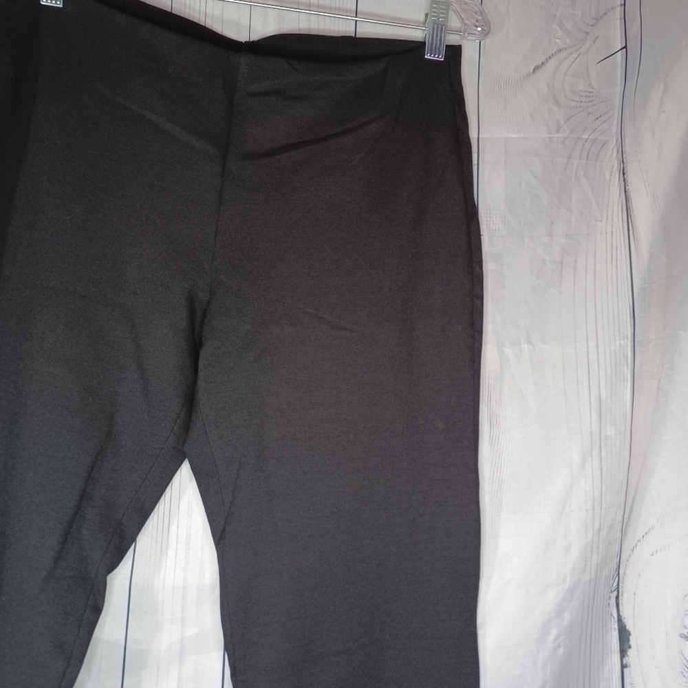 Eileen Fisher Petites Stretchy Viscose Pull On Classic Black Pants - Picture 12 of 13